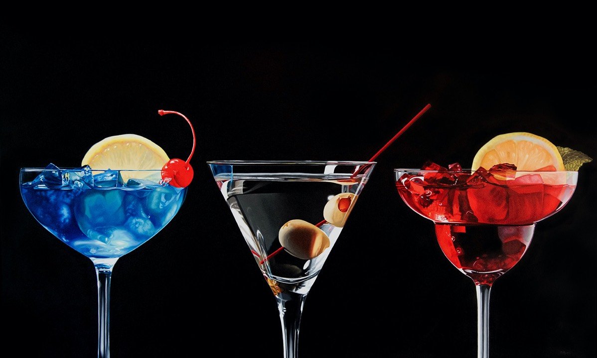 Cocktails - 36x 60 - oil on panel