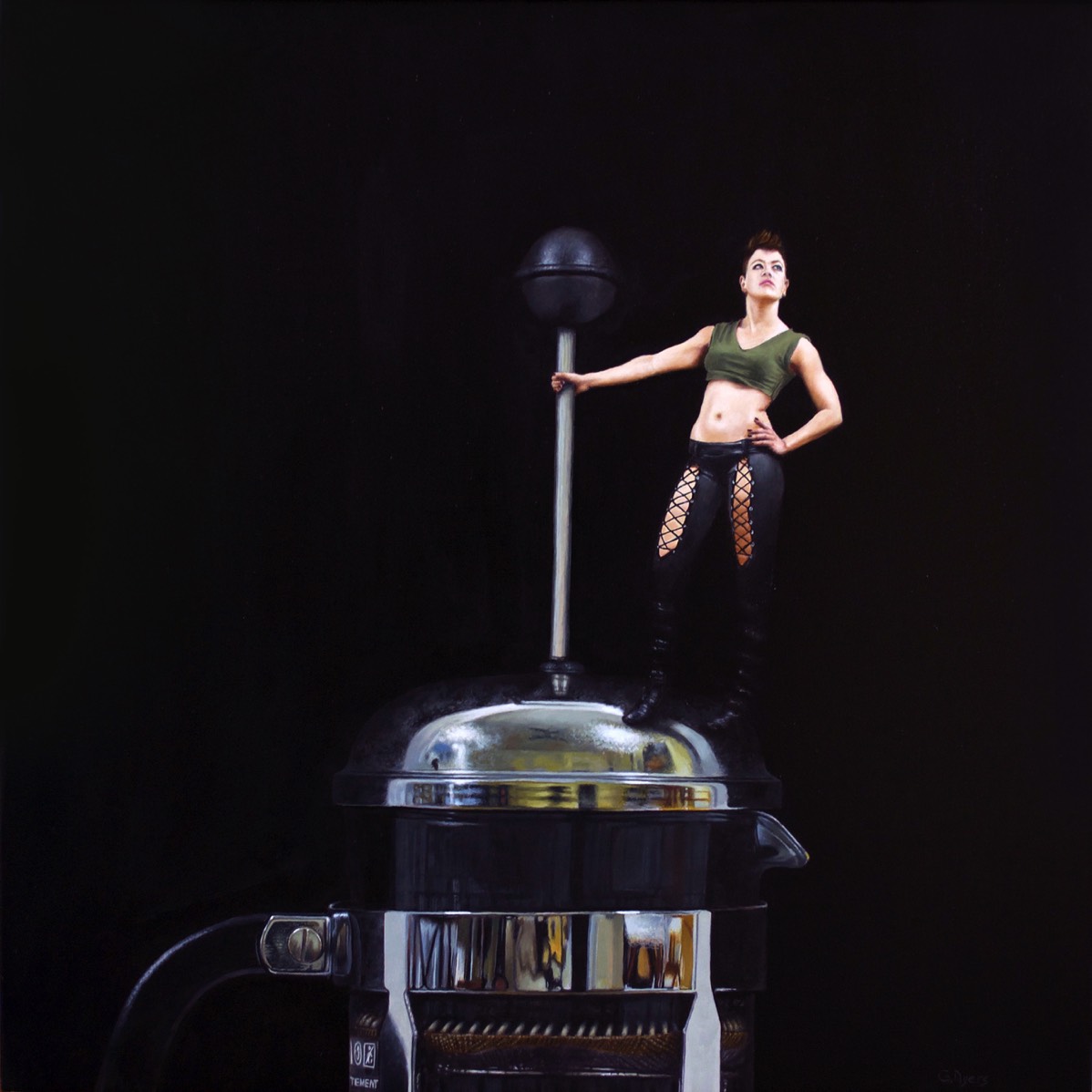 French Press - 12x12 - SOLD