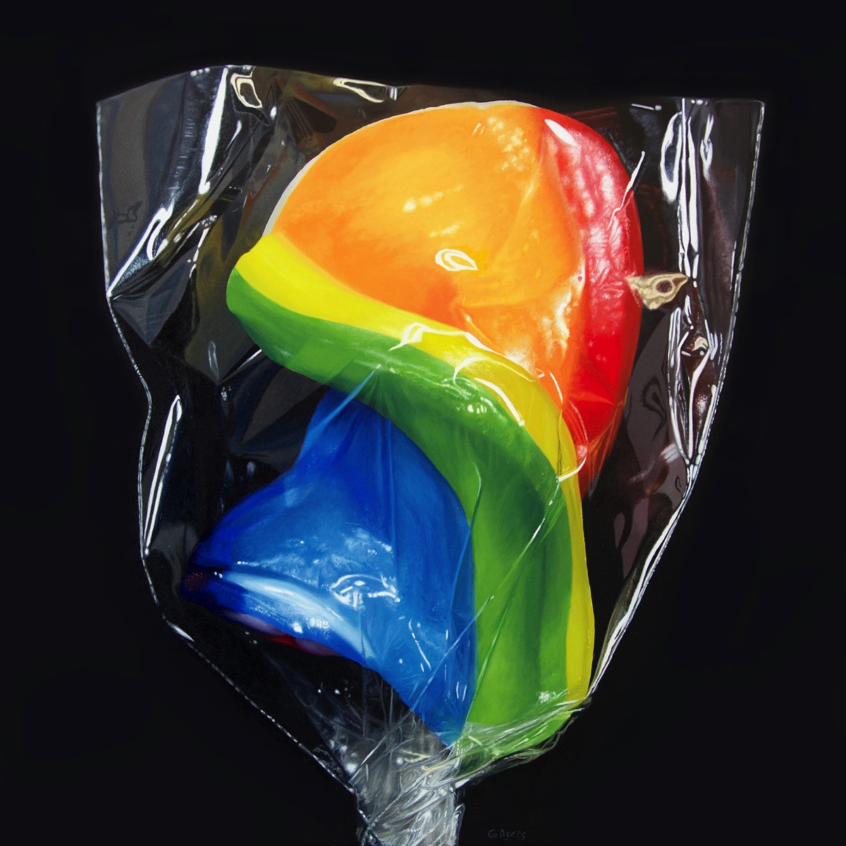 Twirly - 16x16 - oil on panel