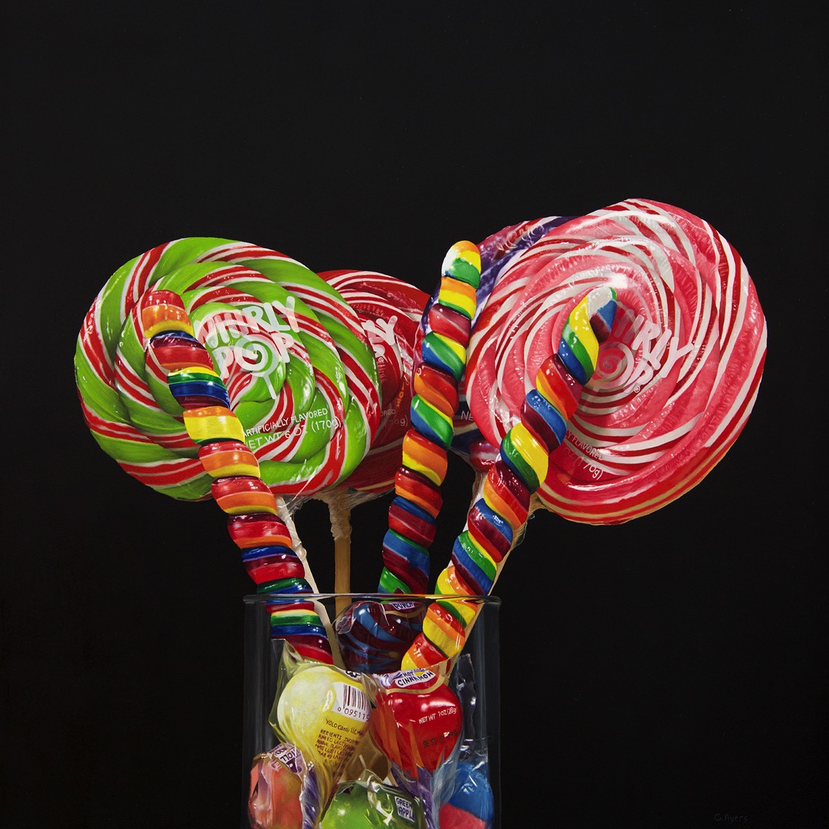 Whirly Pops - 16x16 - SOLD